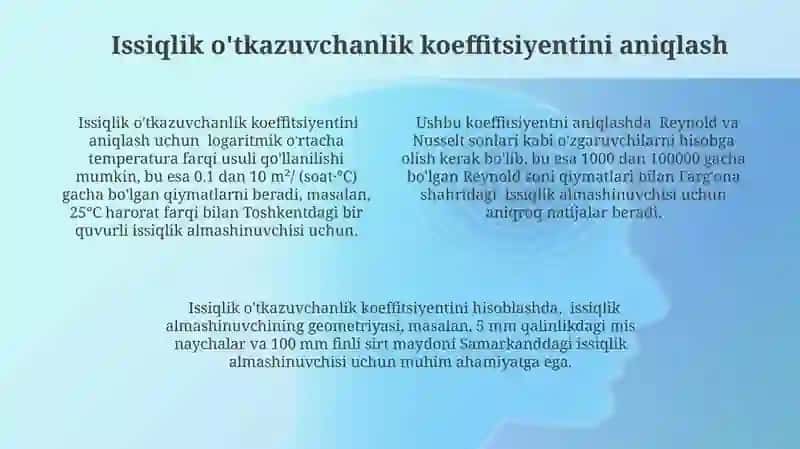Issiqlik almashinish qurilmalarini hisoblash 4