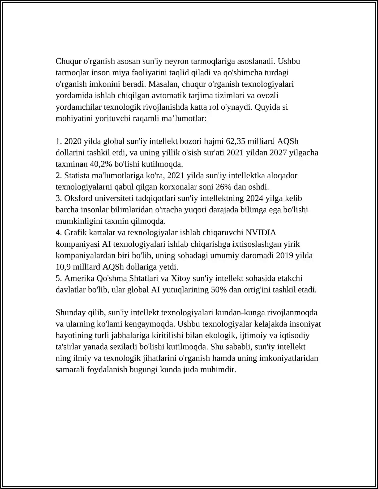 SUN'IY INTELEKT BILAN MULOQOTGA KIRISH KO'NIKMALARINI SHAKLLANTIRISH 4