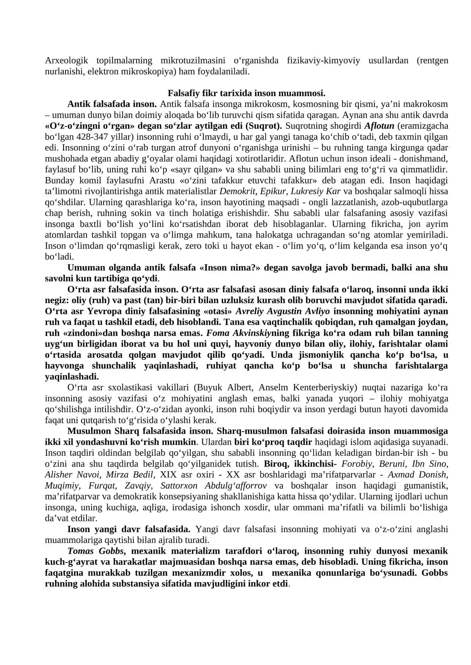 Inson falsafasi (Falsafiy ontopologiya) 4