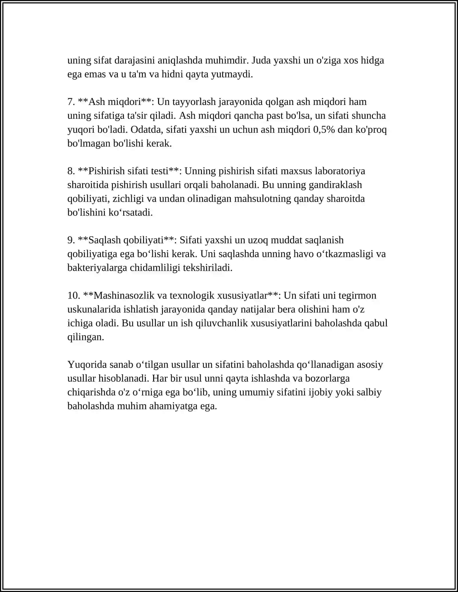 UN YOKI BUĜDOY TARKIBIDAGI KRAXMALNING MIQDORINI ANIQLASH 4