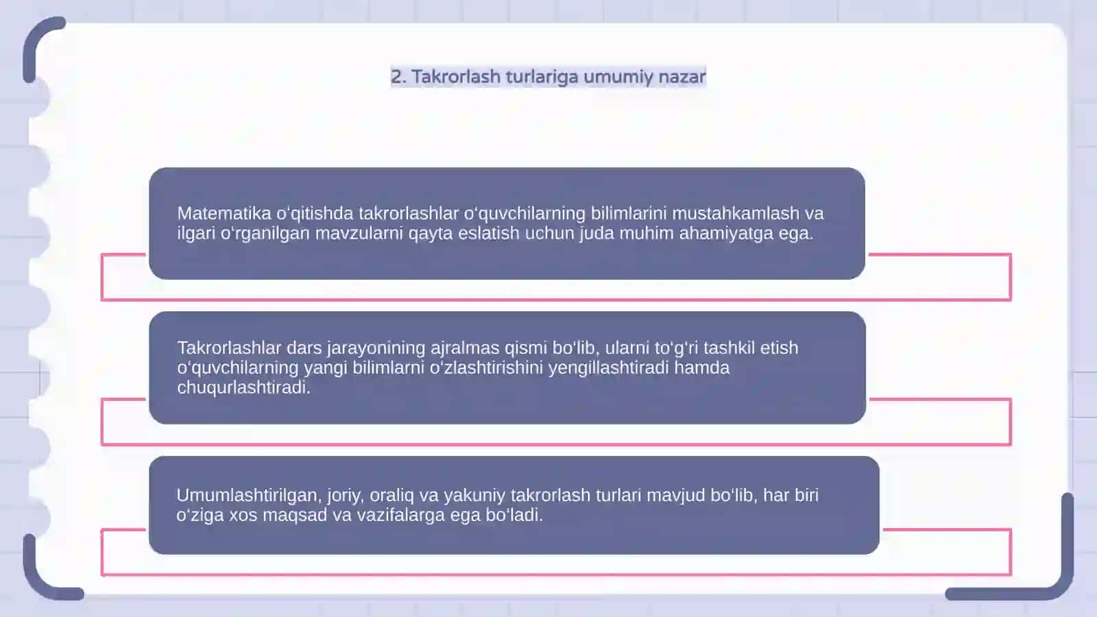 Matematikada takrorlash metodikasi 4