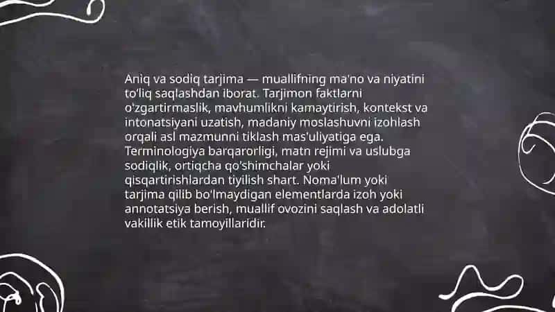 Tarjimonning etikasi 4
