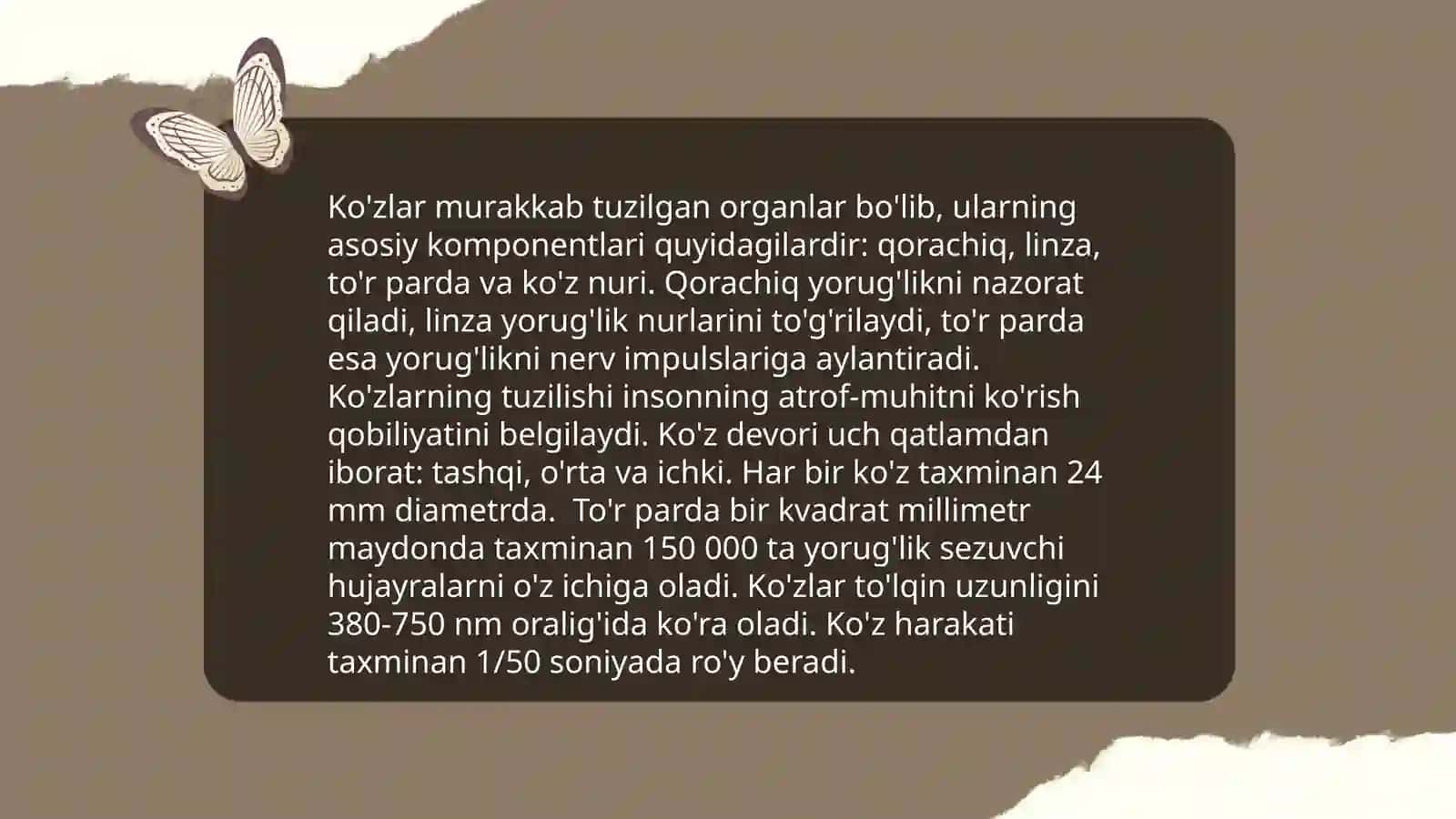 Umurtqali hayvonlar sezgi aʼzolari, sensor qabul qilish mexanizmlari 4
