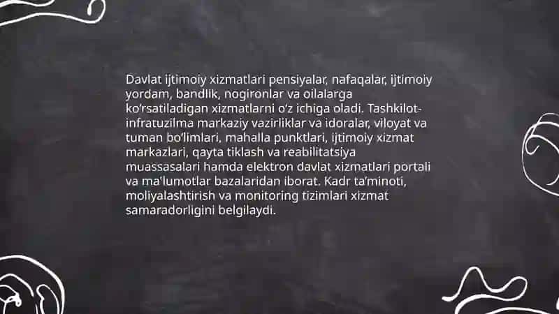 Oʻzbekistonda ijtimoiy ishning infrastrukturasi 4