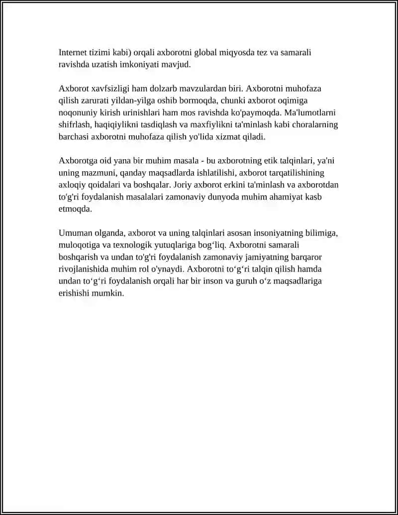 Axborot va uning turlari 4