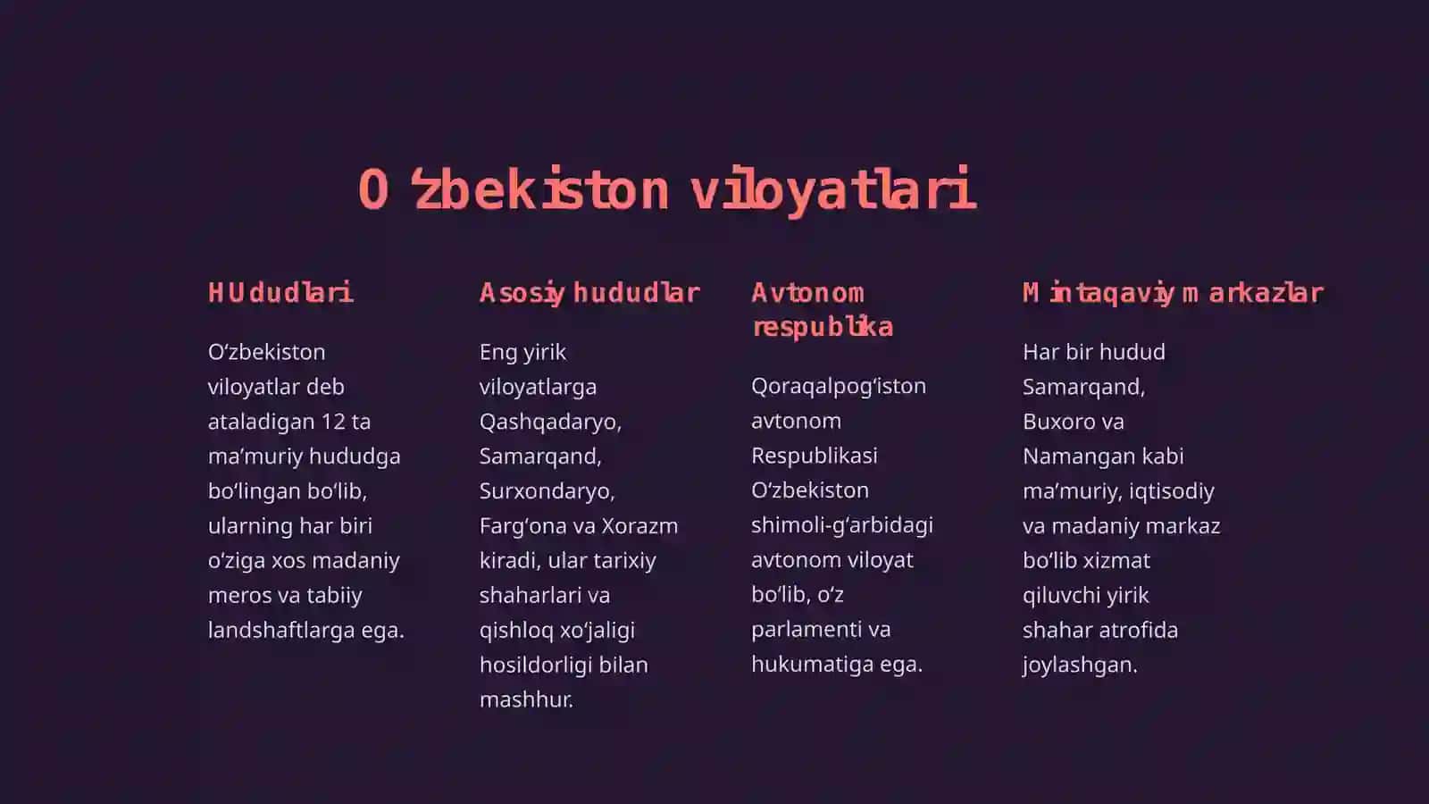 O’zbekiston Respublikasining ma'muriy-hududiy tuzilishi 4