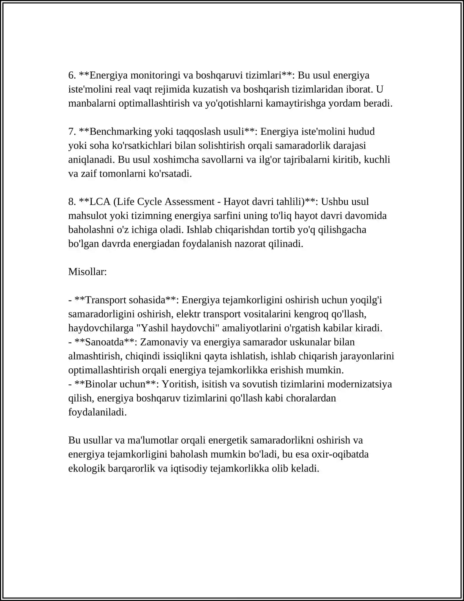 KORXONALARDAGI ENERGIYA TEJAMKORLIGINING POTENSIALINI BAXOLASH 4