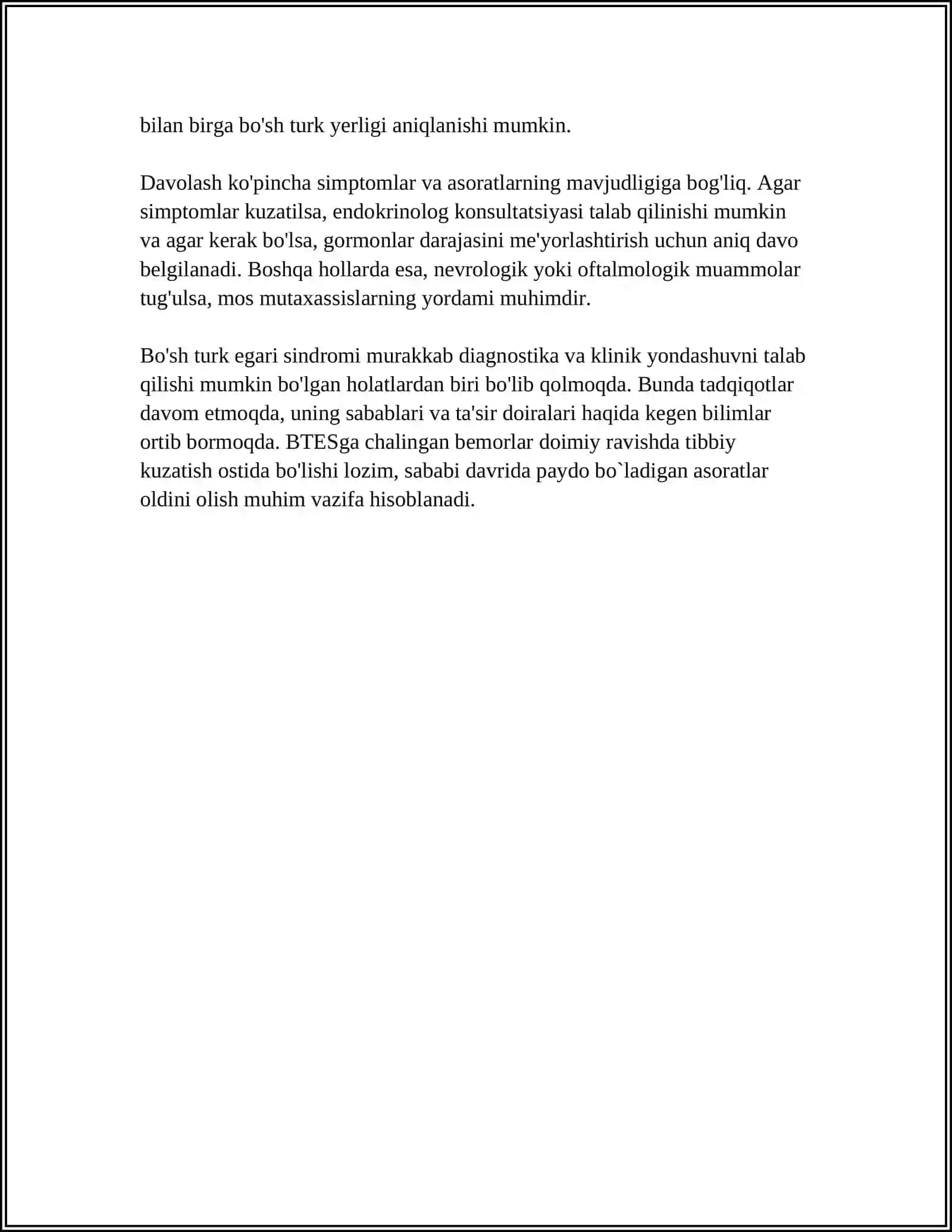 Bosh turk egari sindromi 4