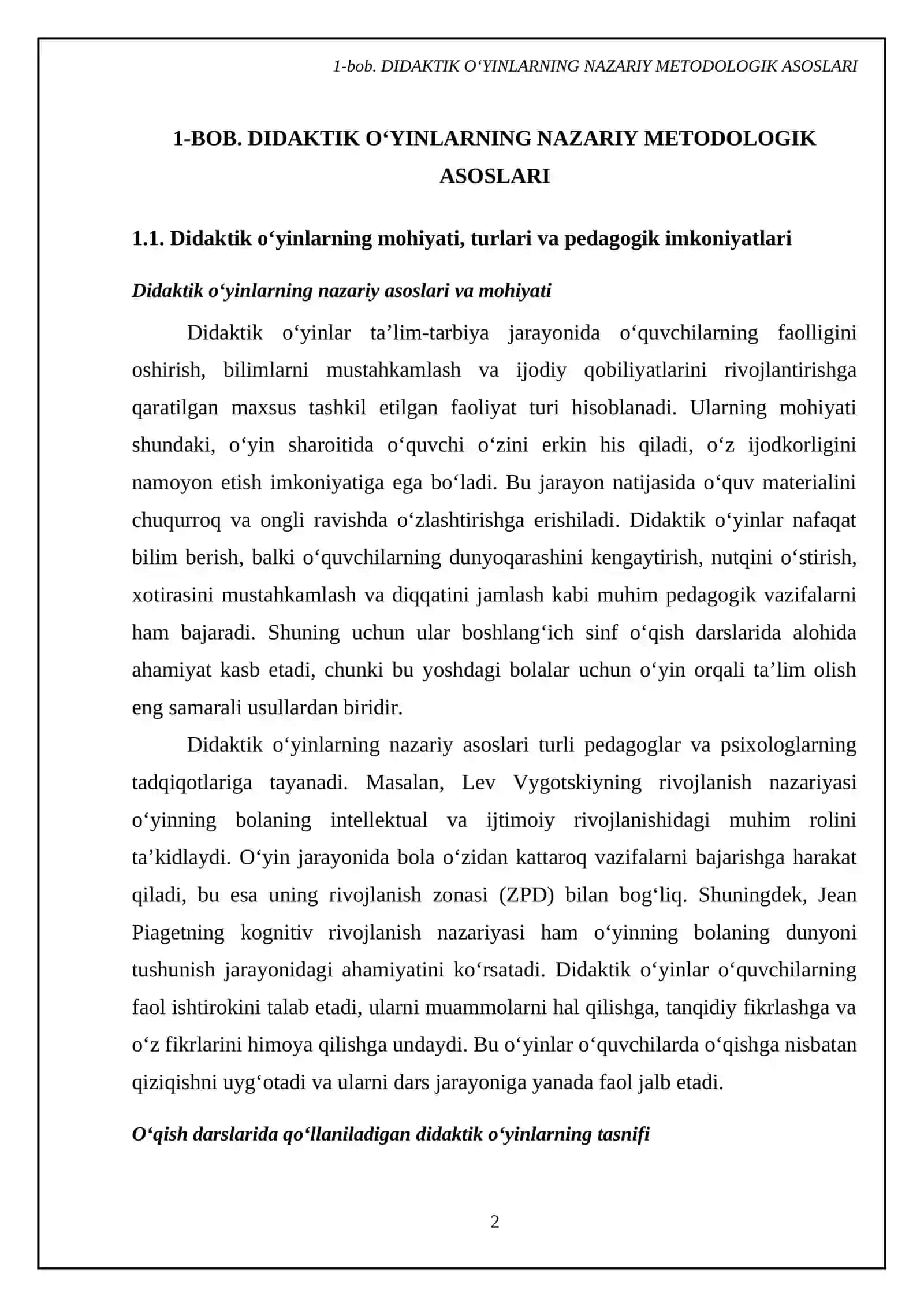 BOSHLANG‘ICH SINF O‘QISH DARSLARIDA DIDAKTIK O‘YINLARDAN FOYDALANISH ORQALI IJODIY FIKRLASH SAMARADORLIGINI OSHIRISH 4