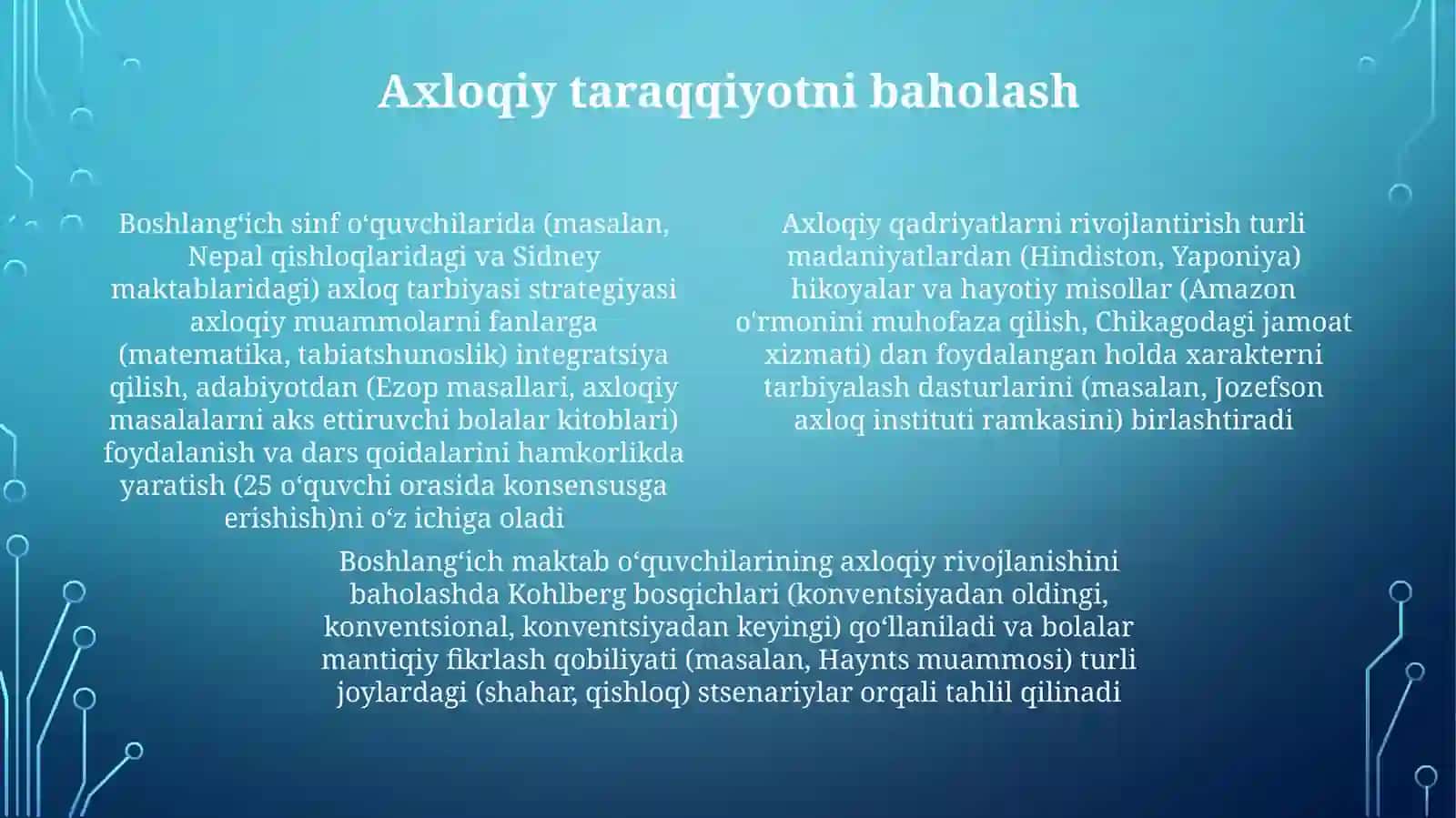 Boshlangʻich sinflarda axloqiy tarbiya va ijtimoiy adolat 4