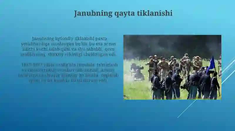 Aqsh Fuqarolar urushi va keyngi taraqqiyot 4