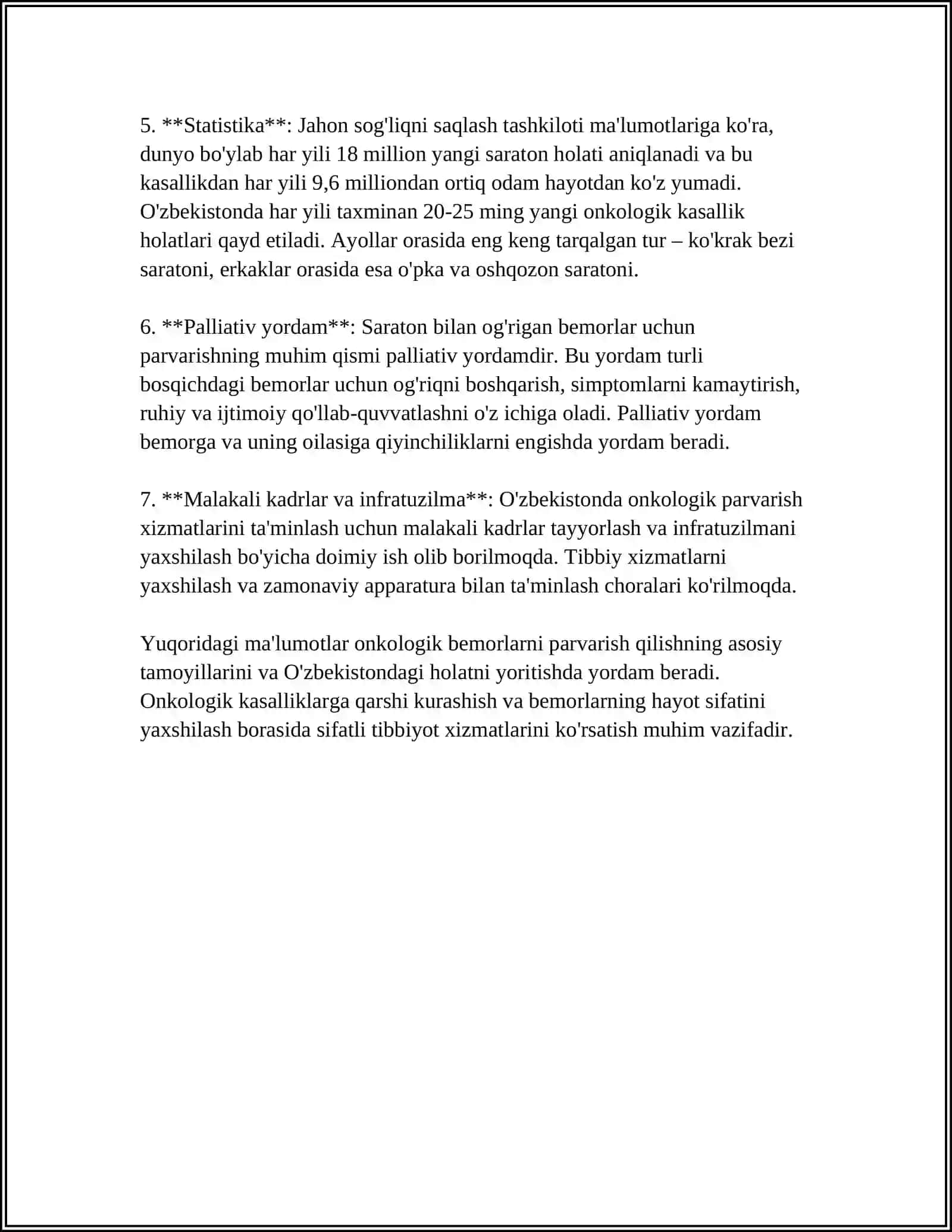ONKOLOGIK BEMORLARNI PARVARISH QILISH 4