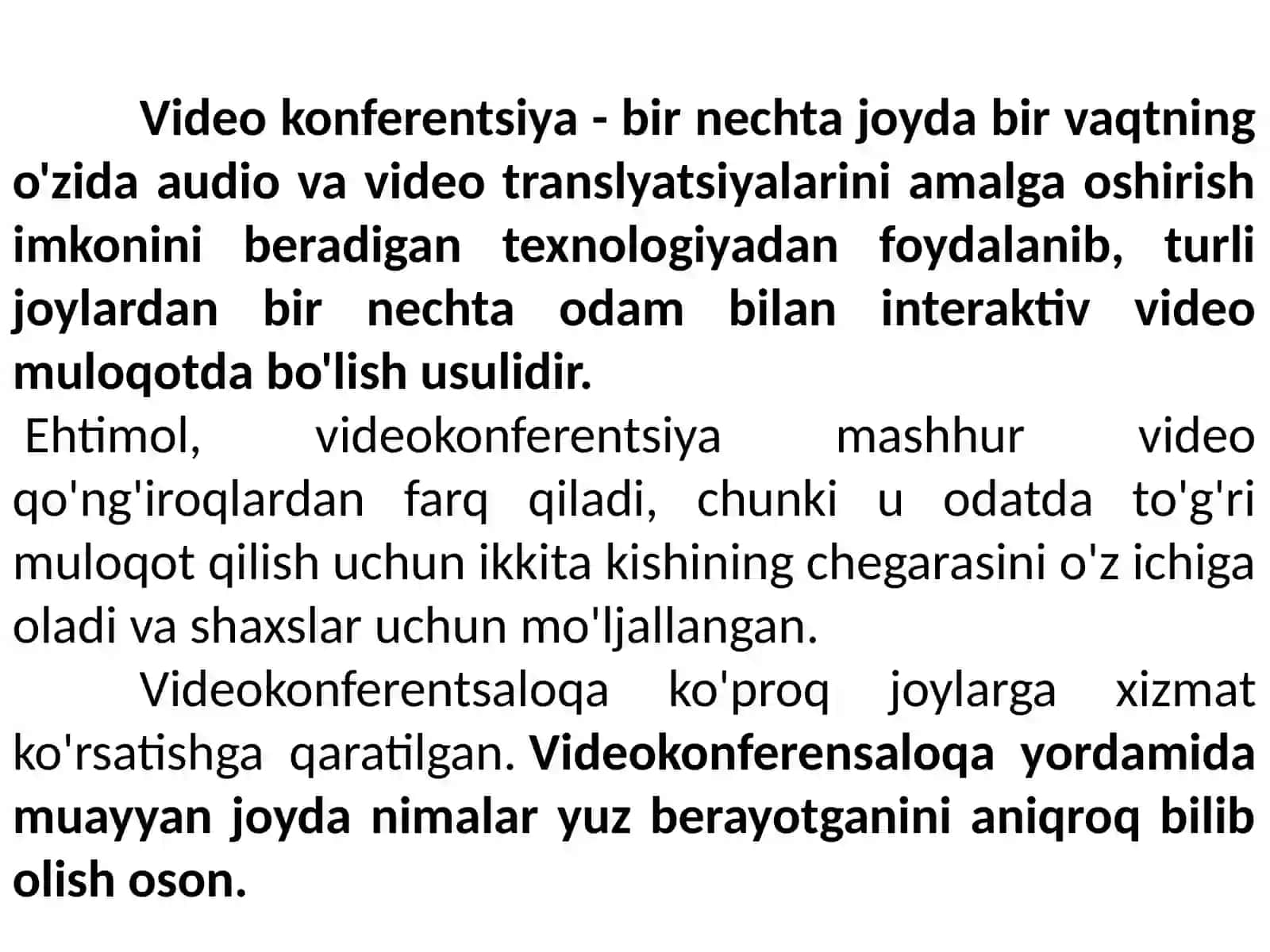 VIDEOKONFERENSALOQALAR 4