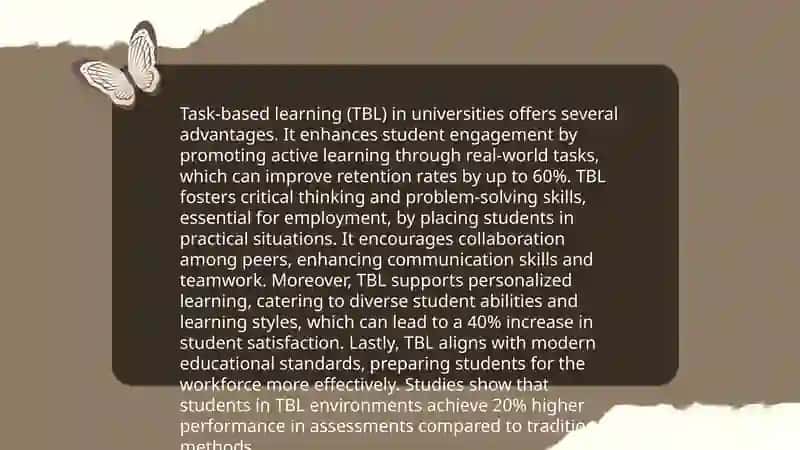 The role of task based learning in high education 4