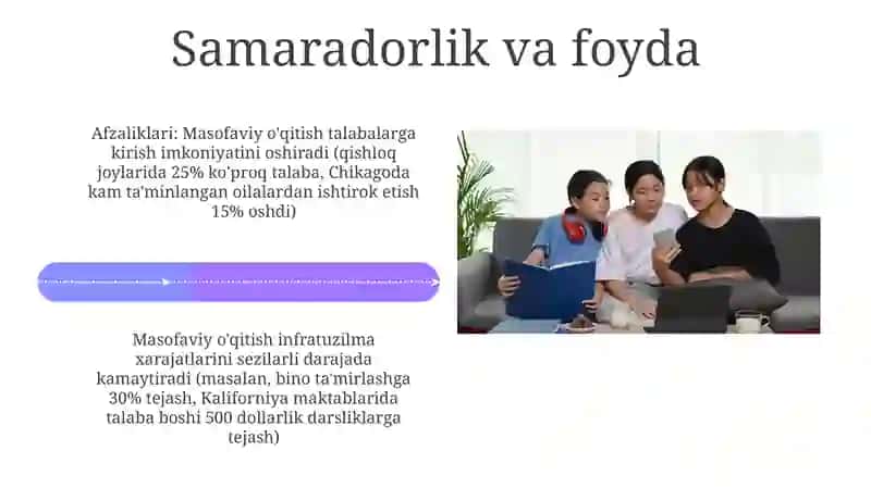 Masofaviy va kredit model òqtish texnologiyarining afzalikklari 4