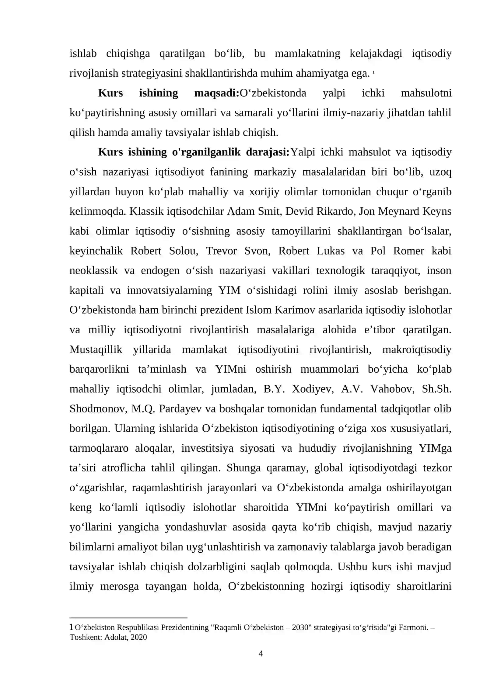 O'zbekistonda yalpi ichki mahsulotni ko'paytirish omillar va yo'llari 4