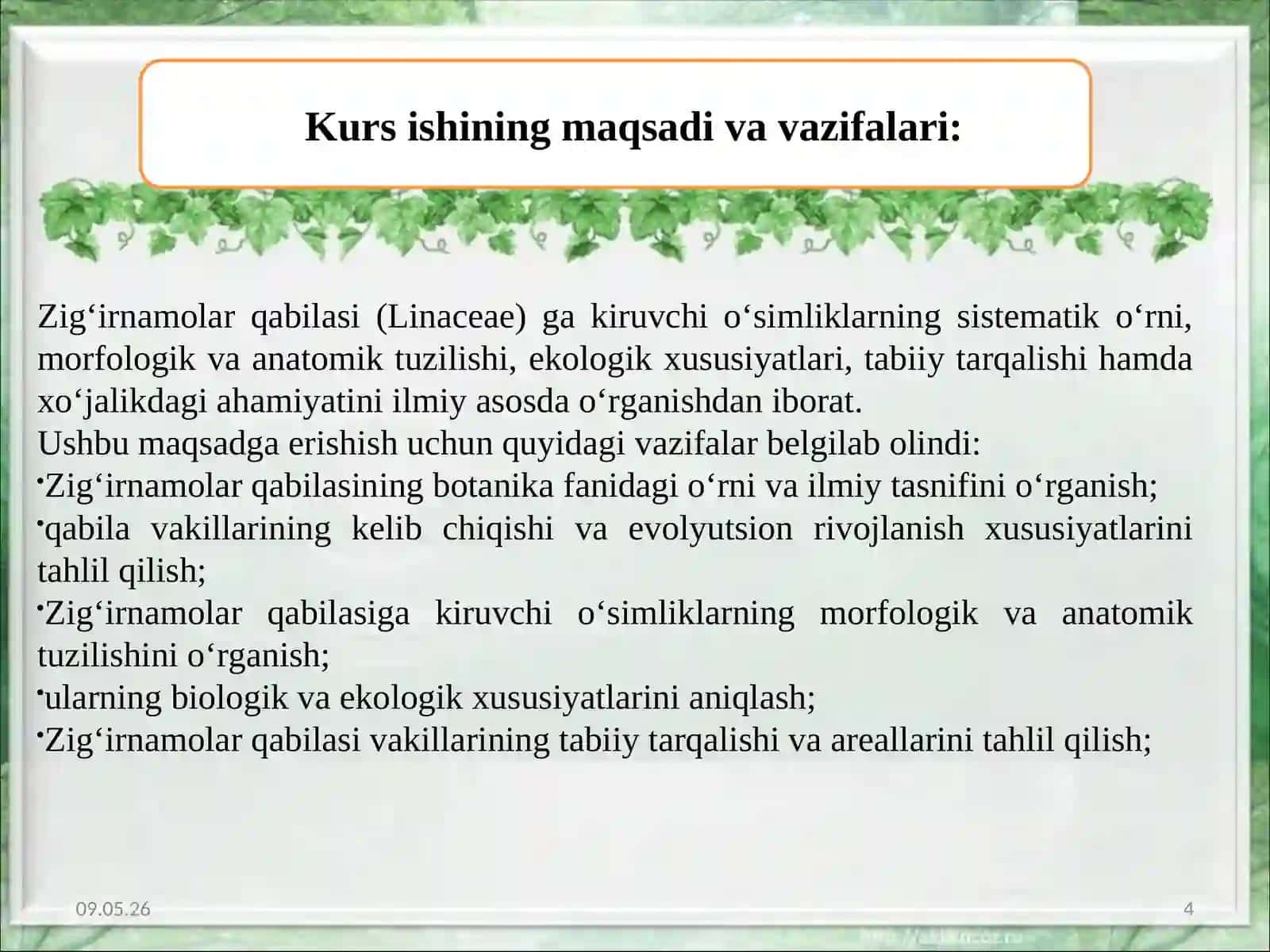 Ziranamolar qabilasi 4
