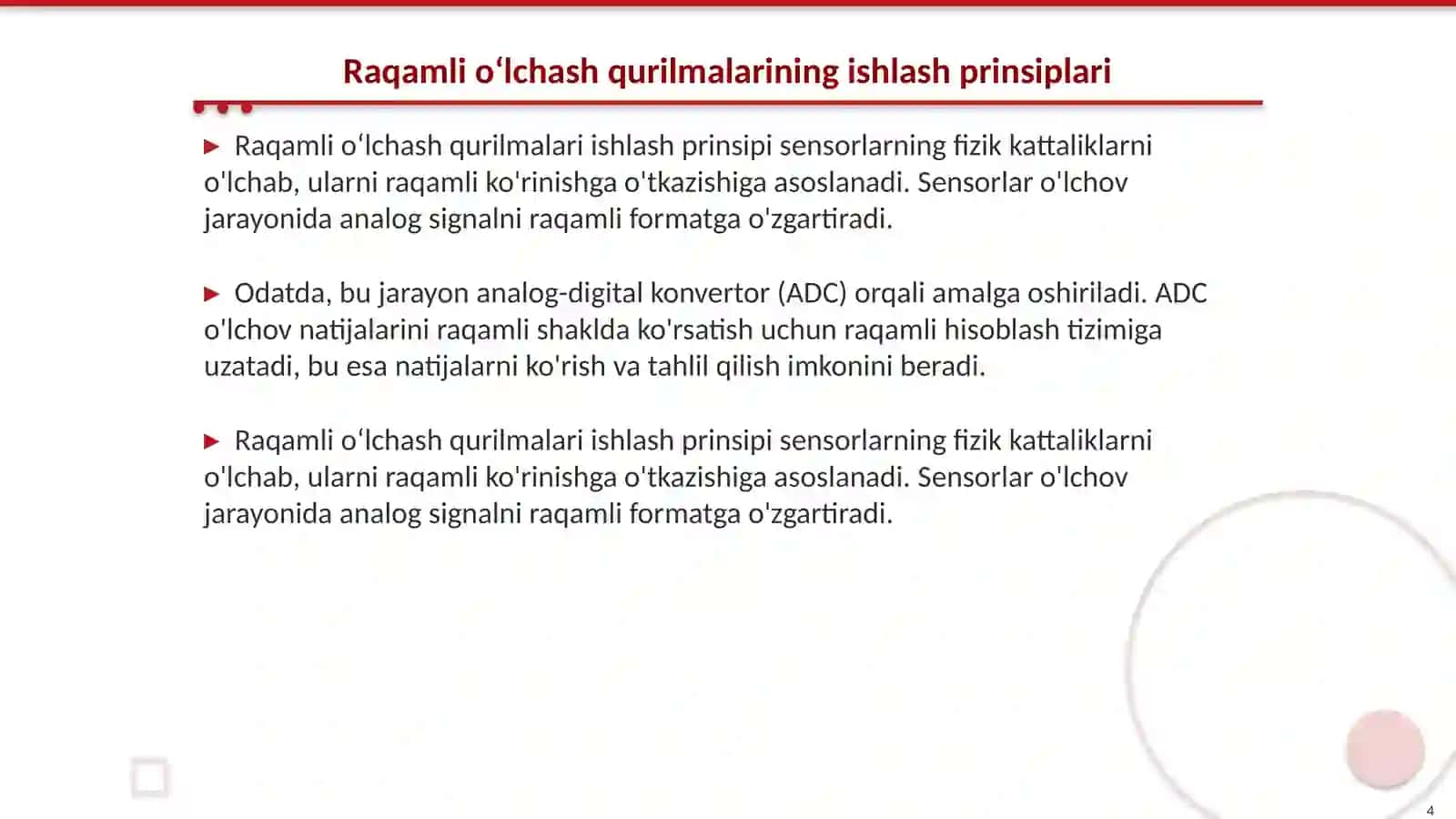 Raqamli oʻlchash qurilmalari 4