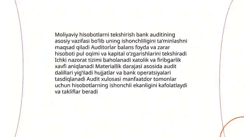 Bank auditining maqsadi va vazifalari 4