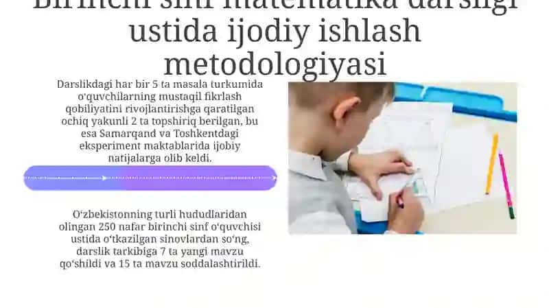 Birinchi sinf matematika darsligi ustida ijodiy ishlash metodikasi 4