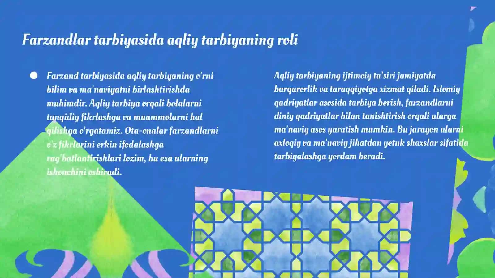 Islom dinida farzand tarbiyasi oʻrni 4
