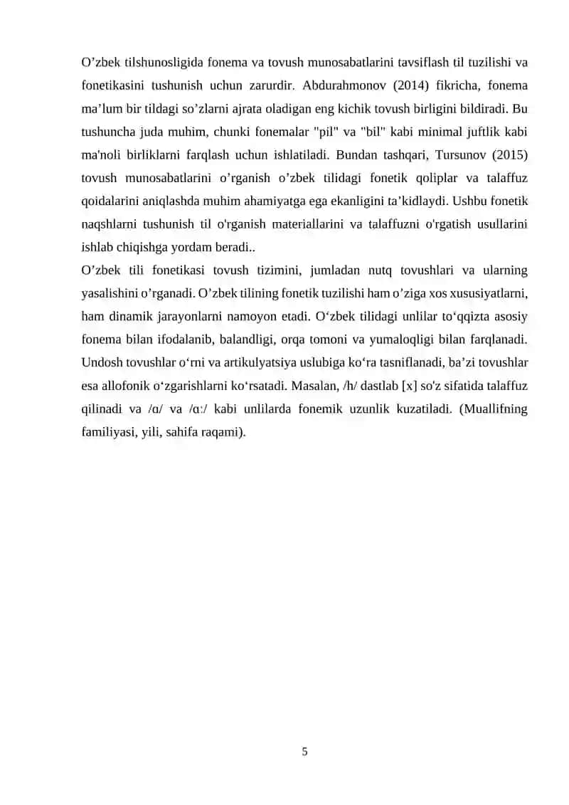 Oʻzbek tilshunosligida fonema hamda tovush 4