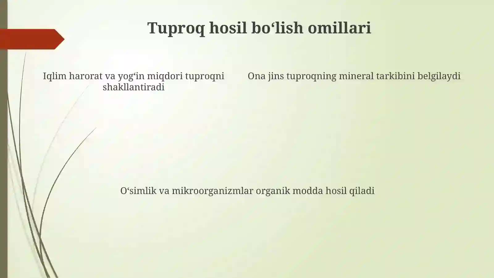 Tuproqlarning tarqalish qonuniyatlari 4
