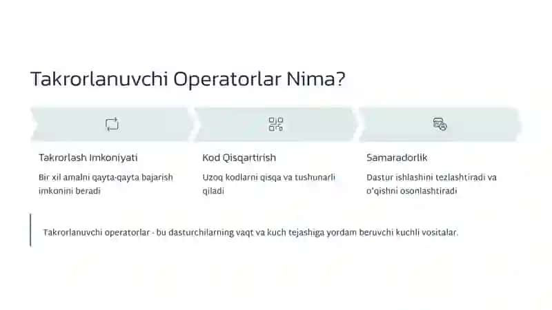 C++ da takrorlanuvchi operatorlar bilan ishlash 4
