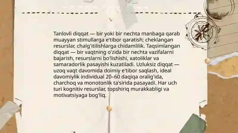 Diqqat sezgi 4