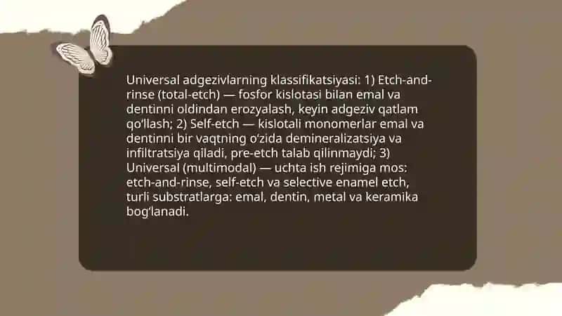 Universal adgeziv tizim 4