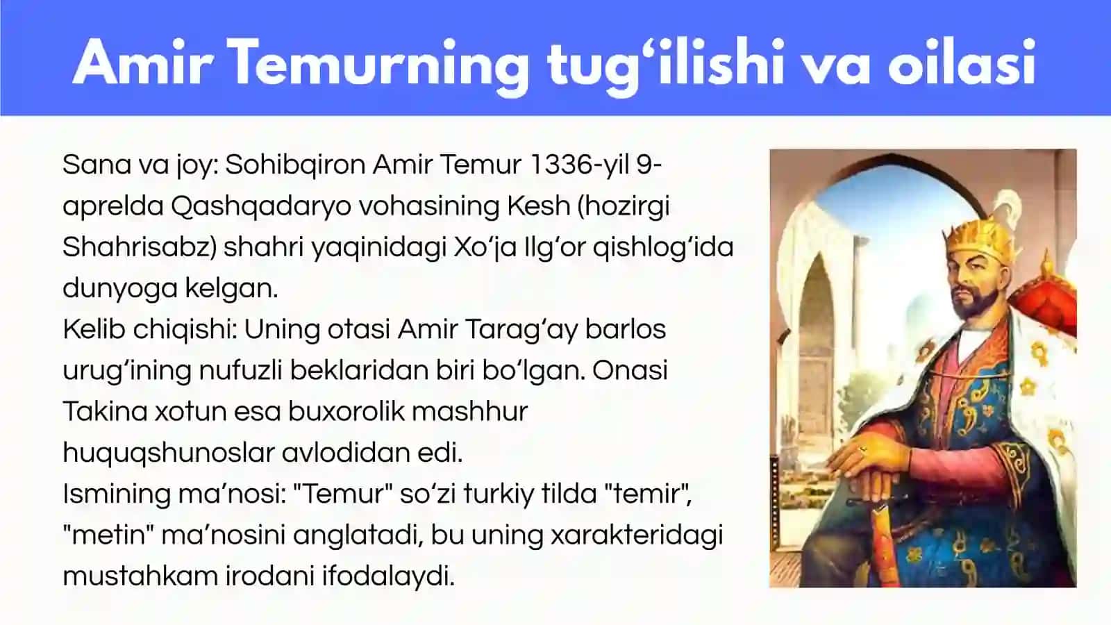 AMIR TEMUR – BUYUK DAVLAT ARBOBI VA SARKARDA 4