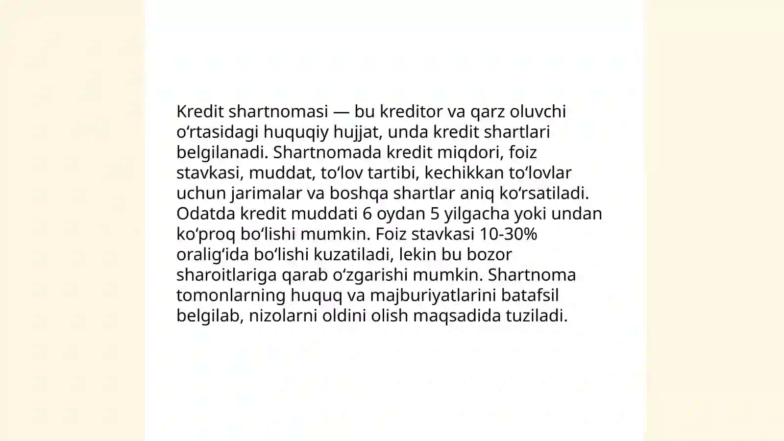 Kredit olishni moliyaviy va huquqiy tomonlari 4