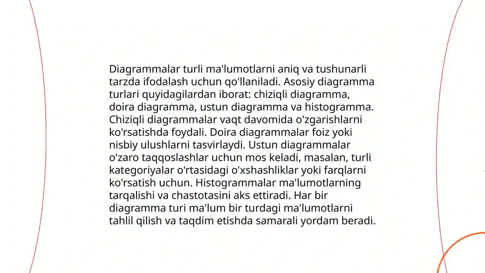 Ma'lumotlarni grafik va diagrammalar orqali taqdim etish 4