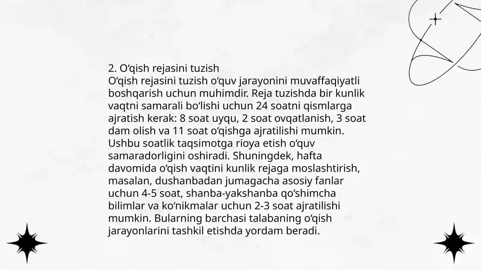 Shaxsiy akademik faoliyatni tashkil etish 4