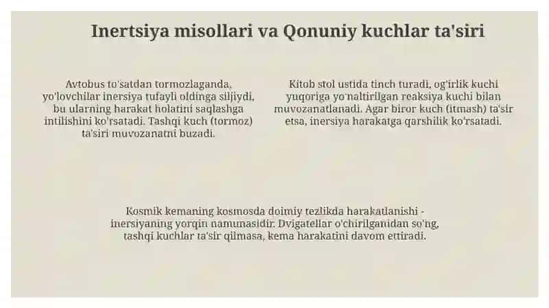 Nyutonning birinchi qonuni 4