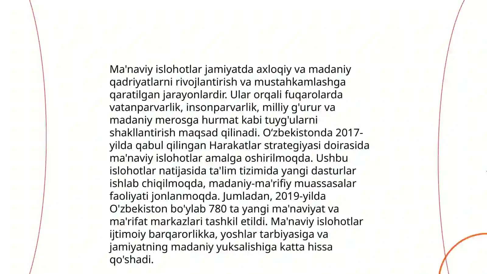 Yangi O‘zbekistonda amalga oshirilayotgan ma’naviy o‘zgarishlar 4