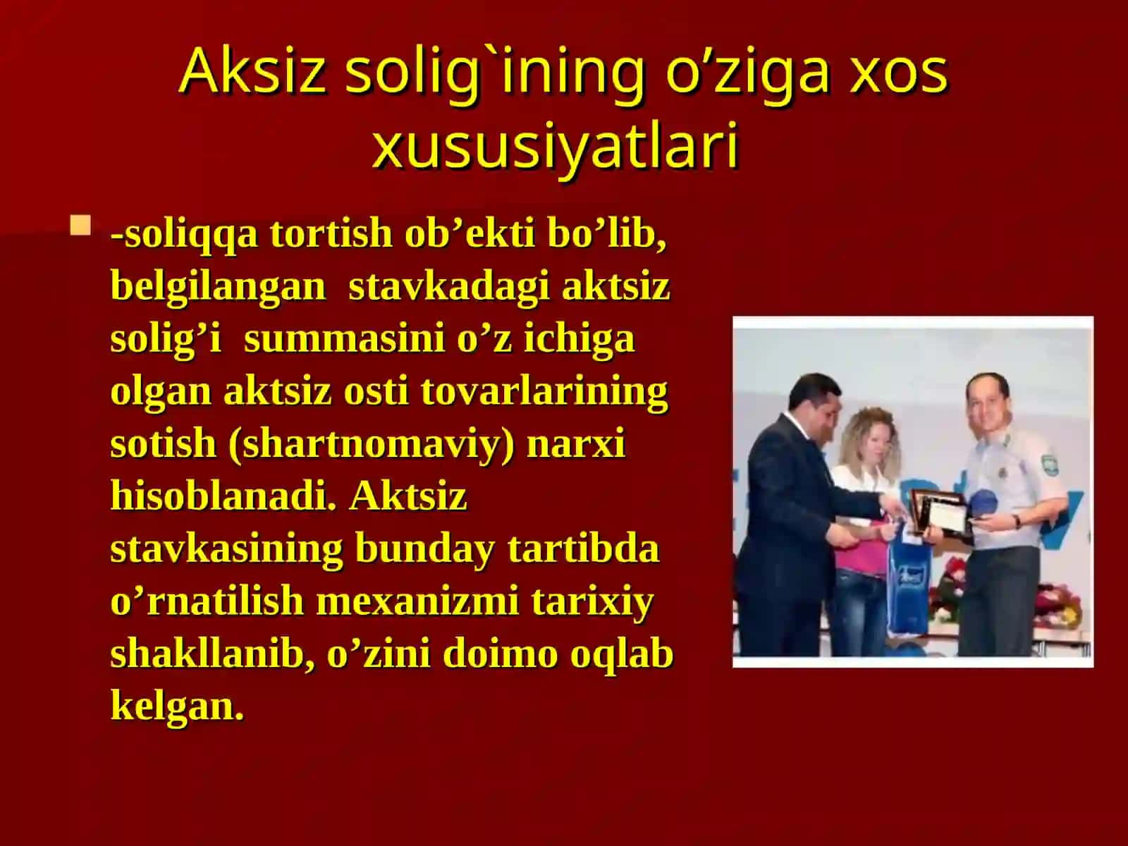 Aksiz solig'ining soliq tizimi va davlat byudjeti daromadlarida o'rni 4