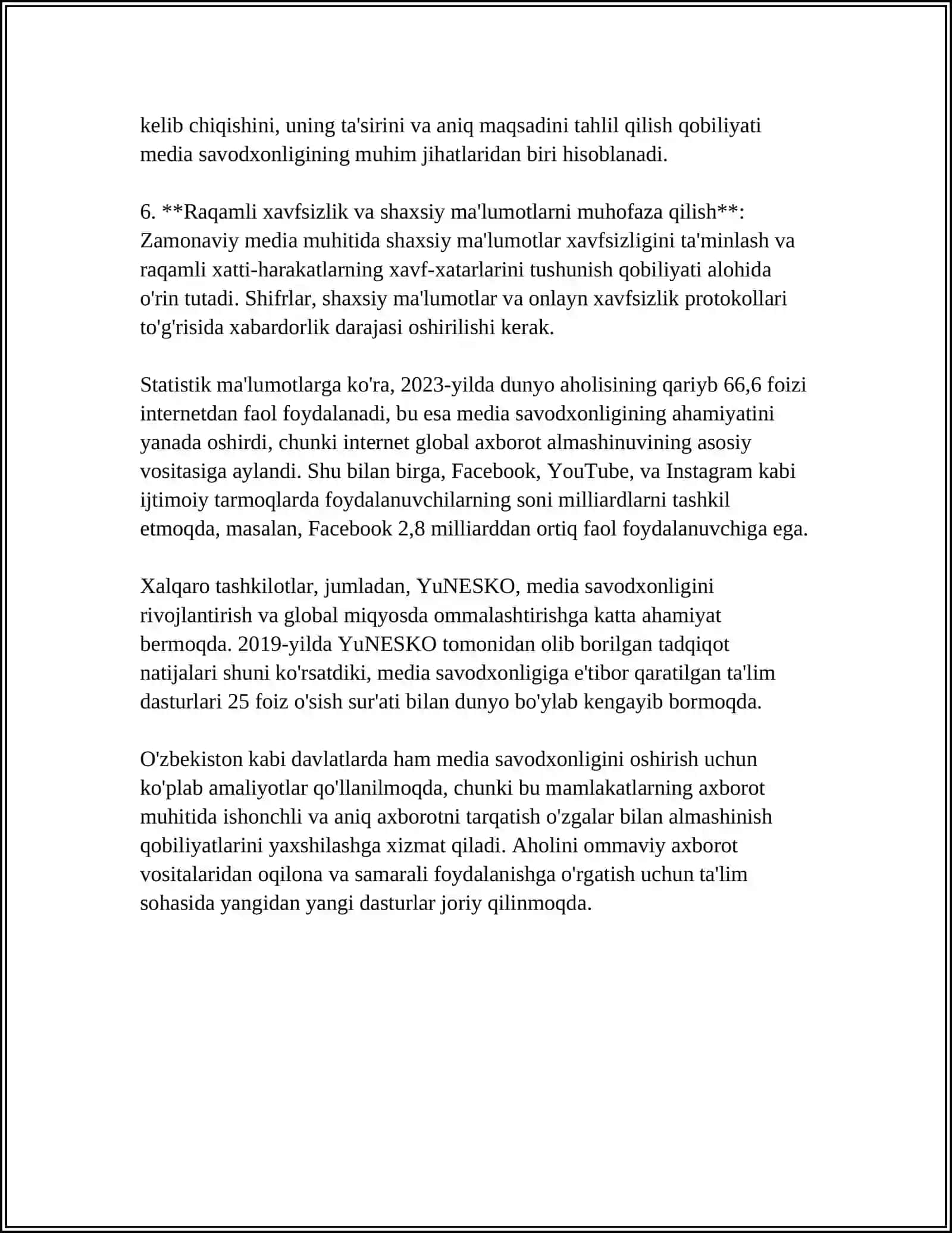 SIZ NIMA UCHUN MEDIA SAVODXONLI BÒLISHINGIZ KERAK? 4