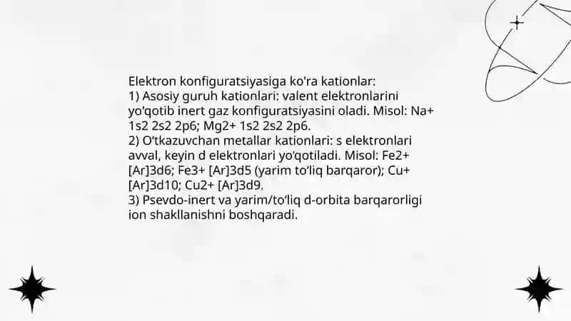 Kationlarning guruhlarga bolinshi 4