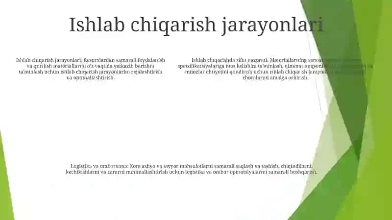 Qurilish Materiallari Ishlab Chiqarishni Tashkil Qilish 4