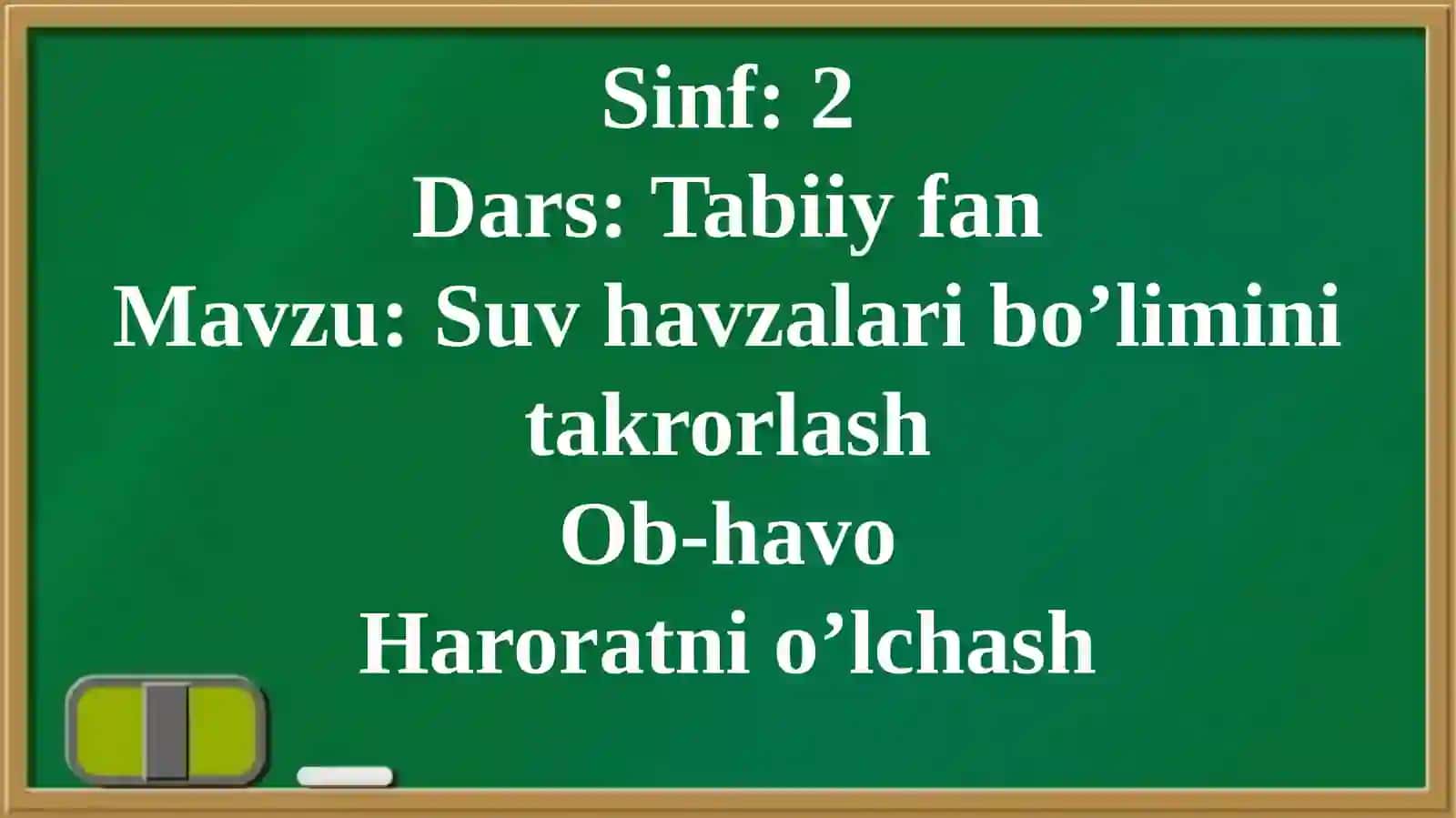 Suv havzalar bo'limini takrorlash 4