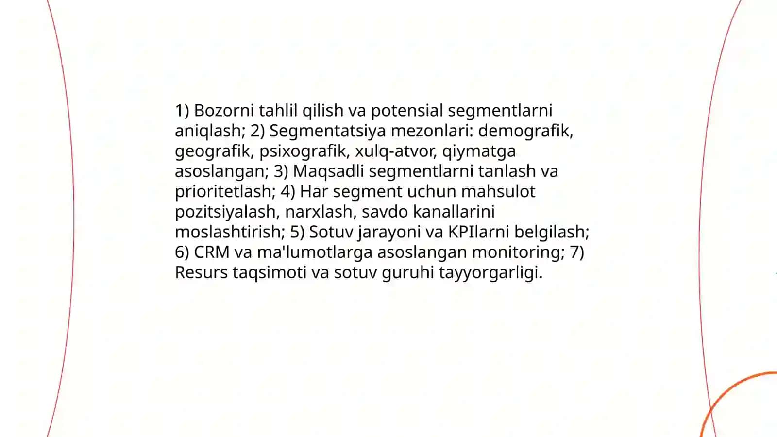 Sotish xizmati faoliyati strategiyasi va tuzilmasini ishlab chiqish 4