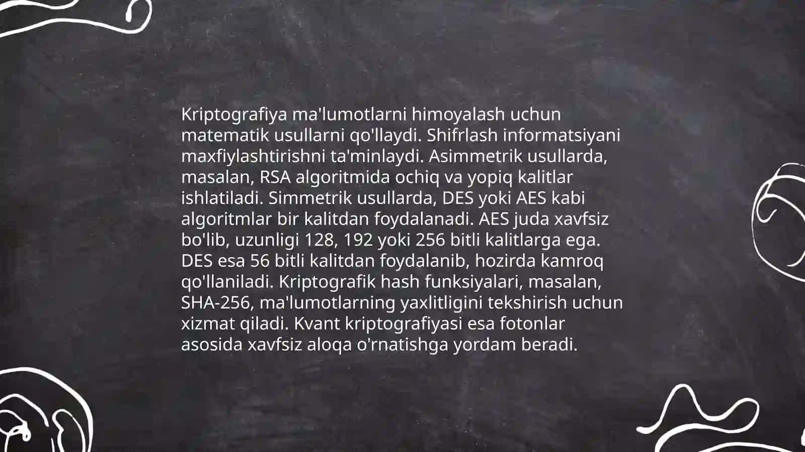 Axborot xavfsizligi va himoyalash usullari 4