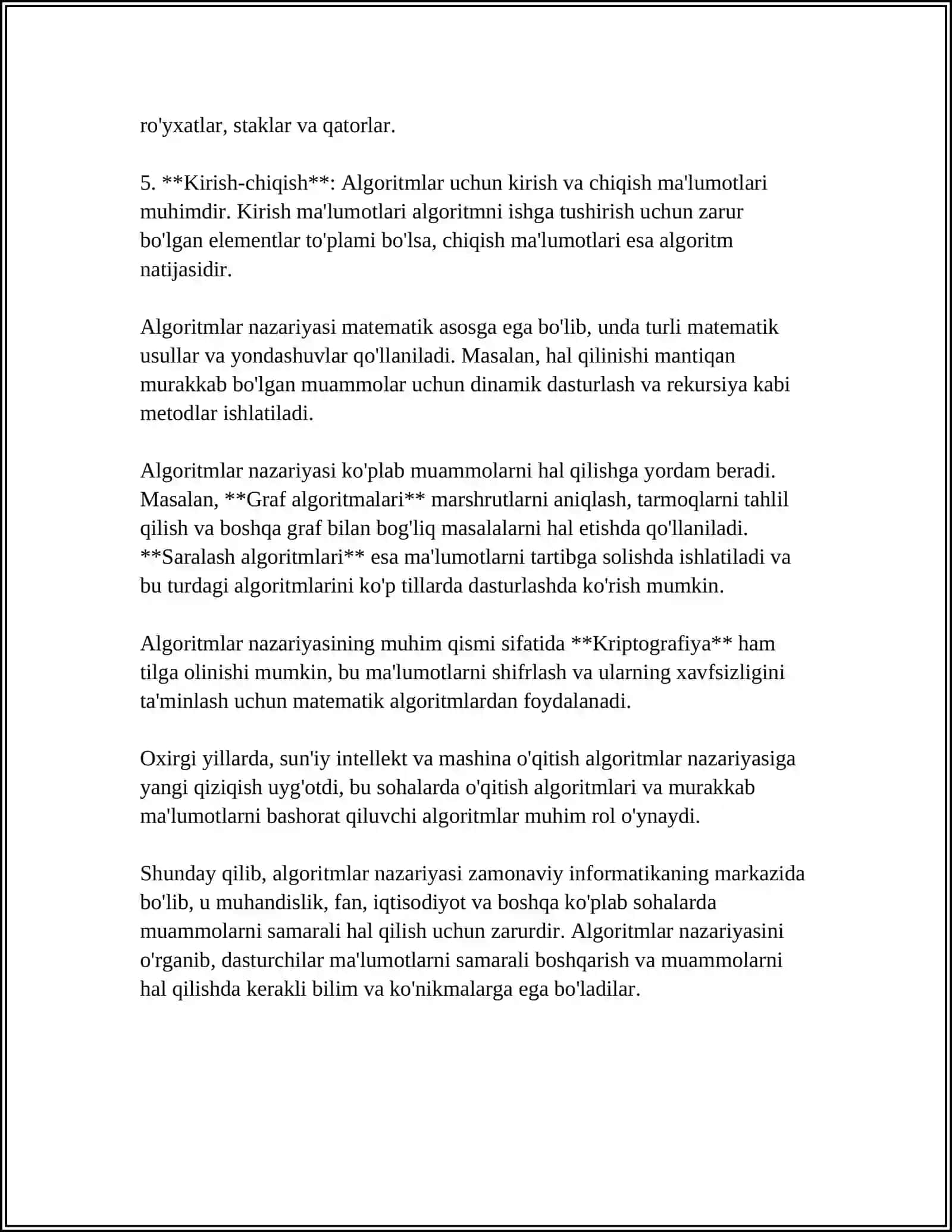 MASALALARNING ALGORITMINI TUZISH VA SHU ALGORITM ASOSIDA VISUAL BASIC DASTURLASH TILIDA DASTUR TUZISH 4