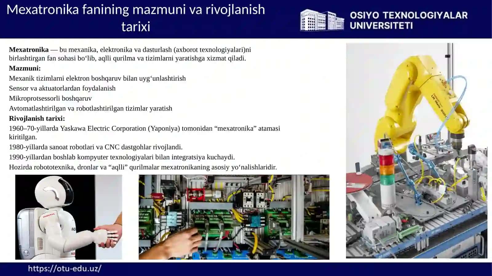 MEXATRONIK TIZIMLARNING ASOSIY KOMPONENTLARI 4