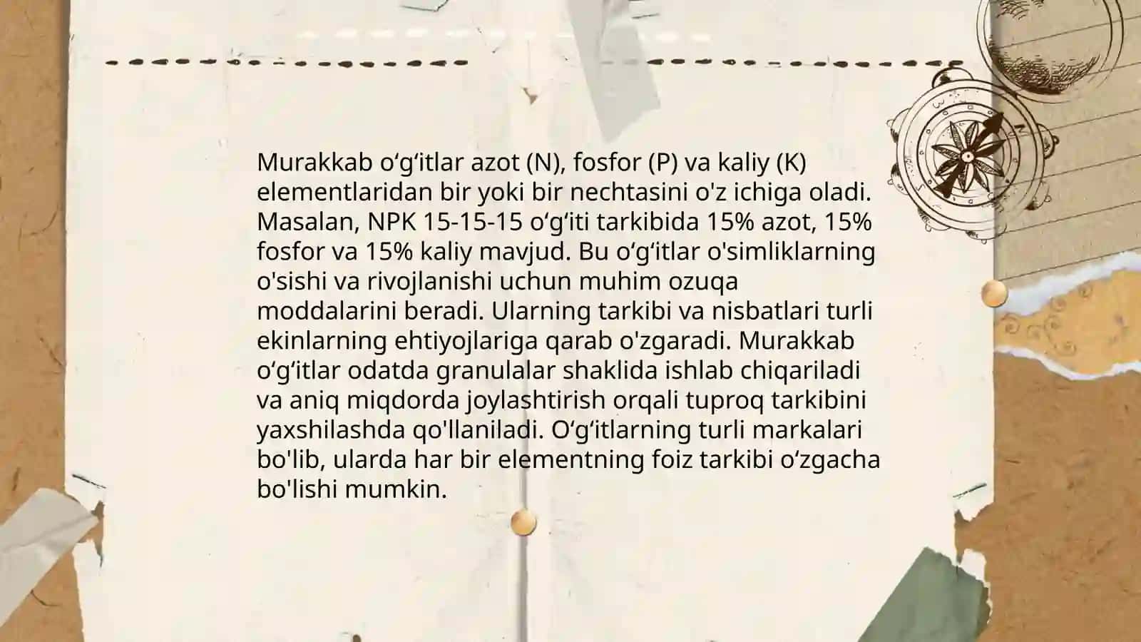 Murakkab oʻgʻitlar 4