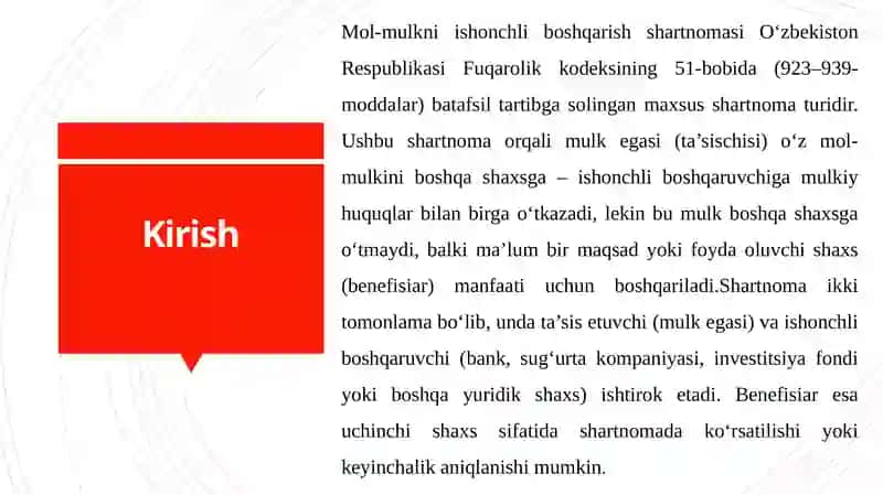 Mol-mulkni ishonchli boshqarish shartnomasi 4