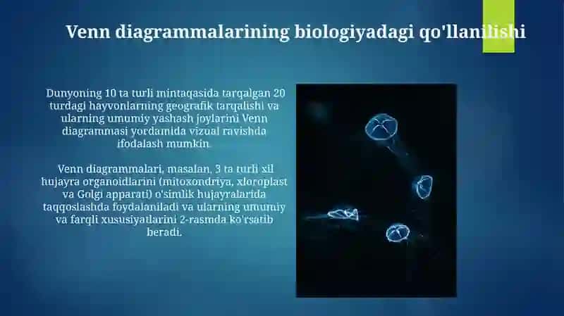 Biologiyadan Klaster va Venn diagrammasini tuzish 4