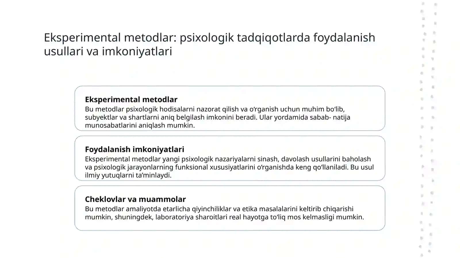 Zamonaviy psixologiya tadqiqot metodlari 4