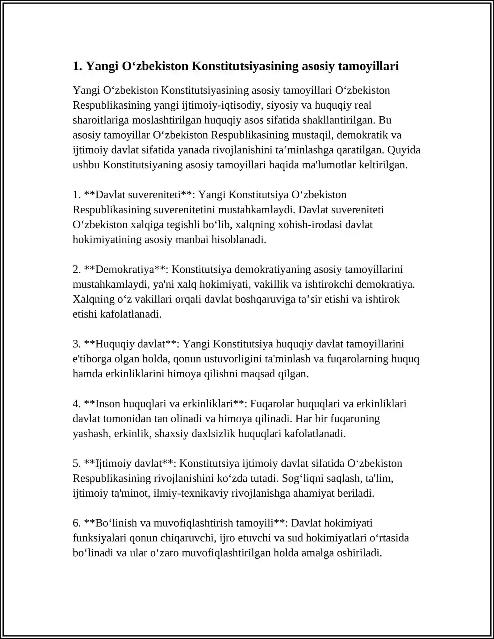 YANGI OʻZBEKISTONNING YANGI TAHRIRDAGI KONSTITUTSIYASI KELAJAGIMIZ HUQUQIY POYDEVORIDIR 4